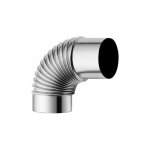 Tuyau de cheminée coudé à 90 degrés en acier inoxydable pour poêle à fumée, 60mm Tuyau de cheminée coudé à 90 degrés en acier inoxydable pour poêle à fumée, 60mm