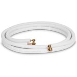 Tuyau en cuivre ? liaison frigorifique 1 / 4  + 3 / 8  / 6 m avec �crous ? d�coup� sur mesure ? id�al ...