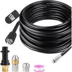 Tuyau deboucheur canalisation haute pression 15m 180bar tuyau d�boucheur flexible tuyau nettoyeur haute ...