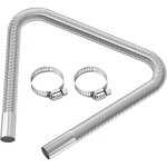 Tuyau d'�chappement, en acier inoxydable, avec 2 colliers de serrage en acier inoxydable, longueur 150 ...