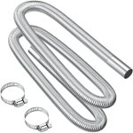Tuyau d'�chappement, en acier inoxydable, avec 2 colliers de serrage en acier inoxydable, longueur 250 ...