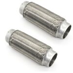 Tuyau d'chappement flexible en acier inoxydable, 51 mm, paquet de 2, accessoires automobiles universels ...
