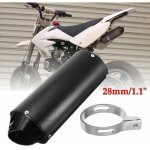 Tuyau d'�chappement de silencieux en aluminium id 28mm pour 90cc 110cc 125cc 150cc 4 temps noir (noir, ...