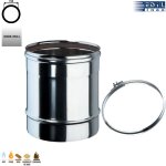 Tuyau �l�ment droit 25 cm inox diam. 150 mm edilinox