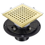 Tuyau d'évacuation de douche de 4 pouces (environ 10, 2 cm), couvercle de vidange de douche doré, siphon ... Tuyau d'évacuation de douche de 4 pouces (environ 10, 2 cm), couvercle de vidange de douche doré, siphon ...