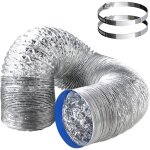 Tuyau d'evacuation flexible 100 mm x 2m gaine flexible aluminium?tuyau d'a�ration de d'evacuation d'air ...
