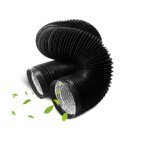 Tuyau d'�vacuation flexible double en pvc et aluminium pour salle de bain, cuisine et s�che - linge (noir, ...