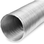 Tuyau flexible aluminium 120 mm ? gaine vmc r�sistante pour ventilation ? longueur comprim�e 59 cm ? ...