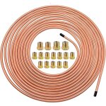 Tuyau de frein en cuivre 25ft / 7, 62m � 4. 75mm, kit de conduite g�n�rale de frein replacement, auto ...