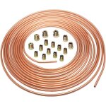 Tuyau de frein en cuivre 6, 35mm 1 / 4  - kit de conduite 7, 6m avec rev�tement pour voiture - tube de ...