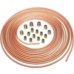 Tuyau de frein en cuivre 6, 35mm 1 / 4  - kit de conduite 7, 6m avec rev�tement pour voiture - tube de ...
