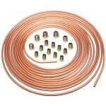 Tuyau de frein en cuivre 6, 35mm 1 / 4  - kit de conduite 7, 6m avec rev�tement pour voiture - tube de ...