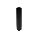 Tuyau de fumee 1 mt. poele a bois dn 125 emaille noir 600 degres ce fabrique en italie