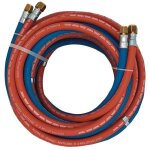 Tuyau de gaz autogène longueur 5 m d. intérieur 6 / 9 mm épaisseur du mur 5 / 3, 5 mm bleu / rouge Tuyau de gaz autogène longueur 5 m d. intérieur 6 / 9 mm épaisseur du mur 5 / 3, 5 mm bleu / rouge