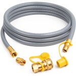 Tuyau de gaz naturel (di) de 12 pi 3 / 8 po, tuyau gpl basse pression avec raccord rapide pour barbecues ...