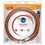 Tuyau de gaz tbe150 (flexible inox gaine pvc 1, 5m) Tuyau de gaz tbe150 (flexible inox gaine pvc 1, 5m)