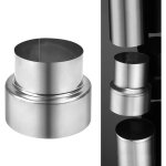 Tuyaux de po�le r�duction conduit raccordement 100 - 80mm connecteur de conduit en acier inoxydable r�duction ...