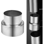 Tuyaux de po�le r�duction conduit raccordement 100 - 80mm connecteur de conduit en acier inoxydable r�duction ...