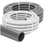 Tuyau pvc hydrotube 16 / 20 mm 50 m gris, flexible, rsistant  l'crasement et aux produits chimiques ...