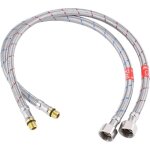 Tuyau de raccordement flexible robinet cuisine anti corrosion conduite d'eau pour mitigeur robinet evier ...