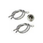 Shmshng - tuyau de raccordement g 3 / 8 dn6 de 80cm de longue pour robinet d'eau, filetage de compression ...