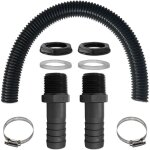 Tuyau de raccordement du recuperateur eau de pluie, kit de raccordement pour recuperateur d eau de pluie ...