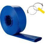 Mophorn - tuyau de refoulement, tuyau plat en pvc de 3 po x 105 pi, tuyau de vidange  contre - courant ...