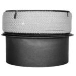 Tuyau de transition stahl system noir 160 mm, chemin�e en c�ramique 180 mm transition 160 / 180sz