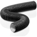 Tuyau de ventilation 150 mm, 3 m tuyau d'evacuation en pvc aluminium gaine de ventilation pour extracteur ...