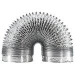 Tuyau de ventilation en aluminium de 150 mm pour hotte aspirante et ventilateur tubulaire (5 m�tres de ...