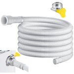 Tuyau de vidange flexible pour climatiseur et d�shumidificateur - 4m avec pince adaptateur en caoutchouc ...