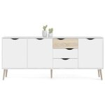 Tvilum buffet blanc et ch�ne 1957 x 817 x 391 mm