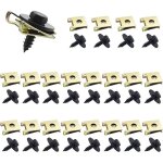 U - clips et vis kit universal metal, lot de 40 �crous et boulons pour auto clips de fixation voiture ...