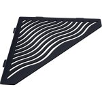 U - tile - etag�re de douche en acier inox noir 20, 4 x 20, 4 cm x 2 mm - pentagone design aqua - fixation ...