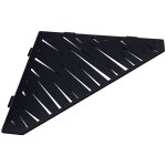 U - tile - etag�re de douche en acier inox noir 20, 4 x 20, 4 cm x 2 mm - pentagone design tiger - fixation ...