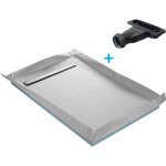 Receveur de douche  carreler caniveau 4 pentes + natte tanche + siphon ultra plat - 120 x 80 cm