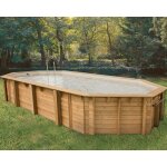 Ubbink - piscine bois allong�e urbanpool 400x670x130cm liner beige
