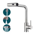 Robinet de cuisine douchette extractible robinetterie de cuisine 3 jets aux choix mitigeur de cuisine ... Robinet de cuisine douchette extractible robinetterie de cuisine 3 jets aux choix mitigeur de cuisine ...