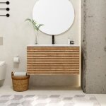Uev meuble salle de bain, avec lavabo en céramique, lavabo suspendu 90cm, 2 tiroirs avec système de fermeture ... Uev meuble salle de bain, avec lavabo en céramique, lavabo suspendu 90cm, 2 tiroirs avec système de fermeture ...
