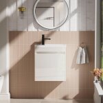 Uev - meuble de salle de bain mural 51 cm, meuble - lavabo suspendu avec rangement, lavabo en résine, ... Uev - meuble de salle de bain mural 51 cm, meuble - lavabo suspendu avec rangement, lavabo en résine, ...