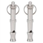 Ugreat - 2pcs acier inoxydable ultrasonique sifflet portable trainer pour chiens, pigeons et oiseaux