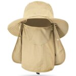 Bob unisexe - chapeau avec protection du cou - protection contre le soleil, la pluie et le vent pour ...