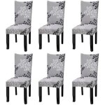 Ugreat - housses de chaise extensibles universelles lot de 6 housses de chaise pour chaise salle  manger ...