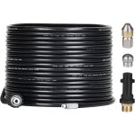 Ugreat - kit de dbouchage de tuyau de 15 m pour nettoyeurs haute pression krcher avec buse et buse ...