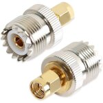 Uhf femelle � adaptateur m�le sma connecteur coaxial rf so239 (pl259) adaptateur portatif � antenne pl ...