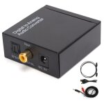 Ulisem adaptateur audio 3, 5 mm convertisseur coaxial optique numrique vers analogique rca l r pour ...