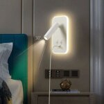 Ulisem - applique murale led, liseuse de chevet avec interrupteur, port de charge usb, clairage d'am ...