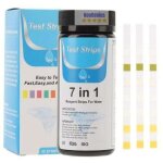 Ulisem bandelettes de test 7 en 1 pour aquarium, test de ph nitrite, nitrate, duret� totale, chlore libre, ...