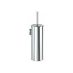 Brosse wc suspendue murale basic, brosse wc noire, design ferm, acier inox, 10x37x10, 5 cm, brillant ...
