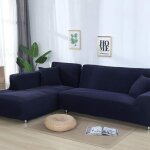 Ulisem housse de canap extensible 1 place + 2 places en forme de l pour canap d'angle, protection de ...